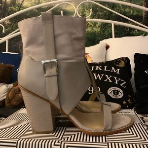 Taupe sandal bootie US 11 4inch heel